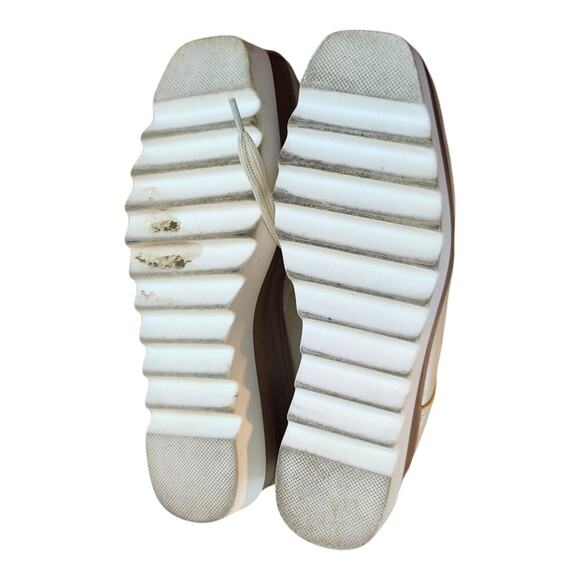 JiooShongMi sz 36, US 5.5 - 6 beige chunky platform shoes lightweight square toe - Picture 5 of 11